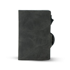 Side thruster card with banknote holder card bag Metal aluminum shell RFID card bag