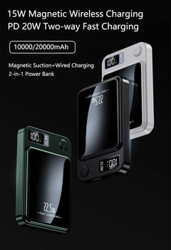 Portable Wireless Magnetic Power Bank 50000mAh – 22.5W Fast Charging for iPhone, Samsung & Huawei